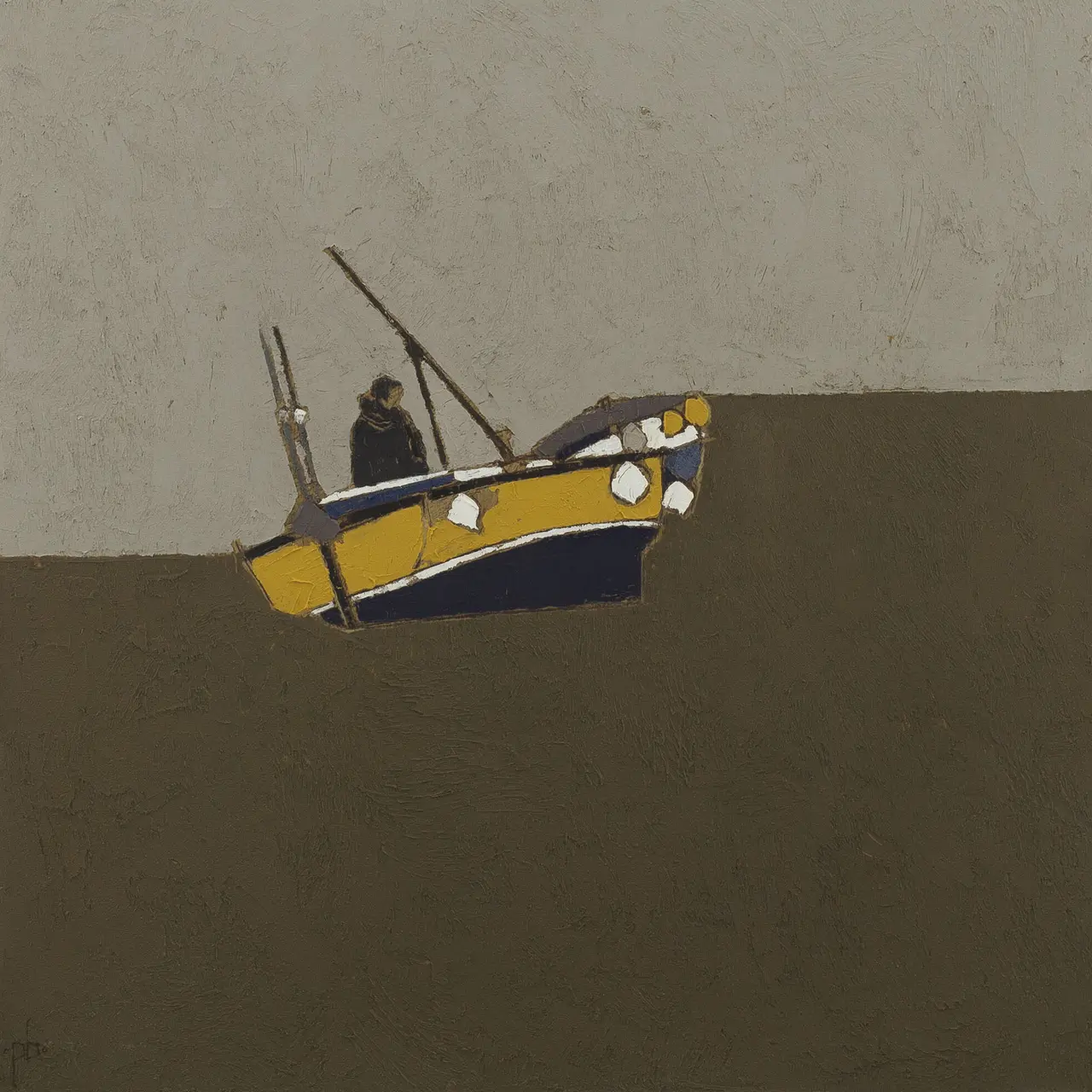 Peter Beeson - fisherman and boats - st ives harbour