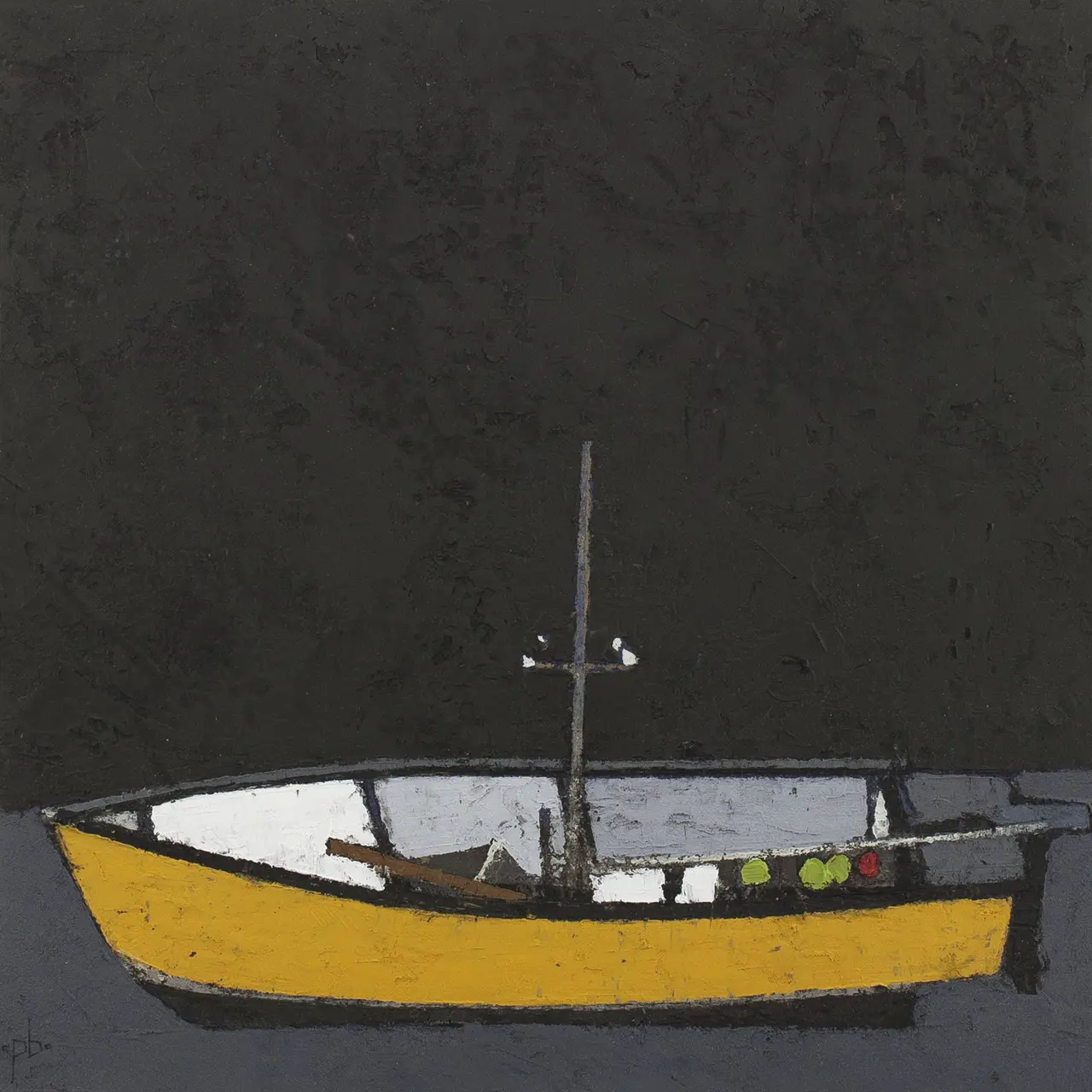 Peter Beeson - yellow boat - st ives harbour