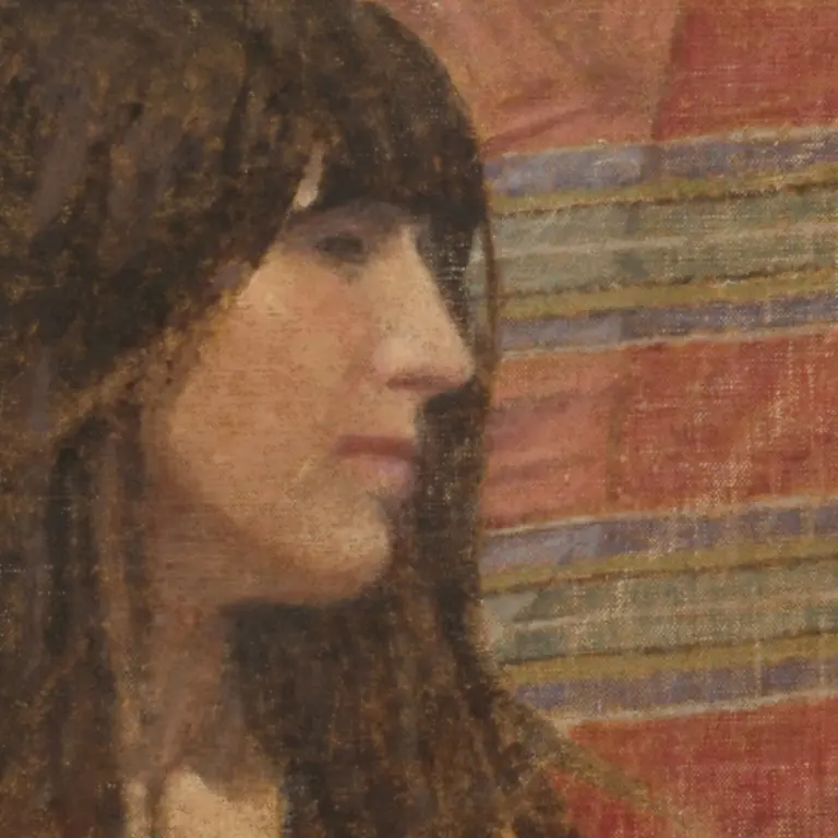 Peter Beeson - girl and windbreak, porthmeor