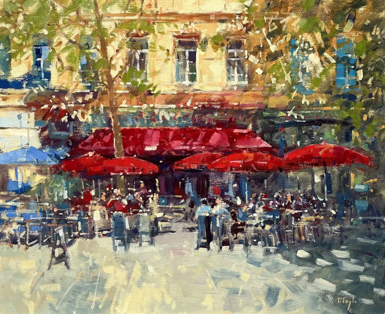 Peter Foyle - red parasols, aix en provence