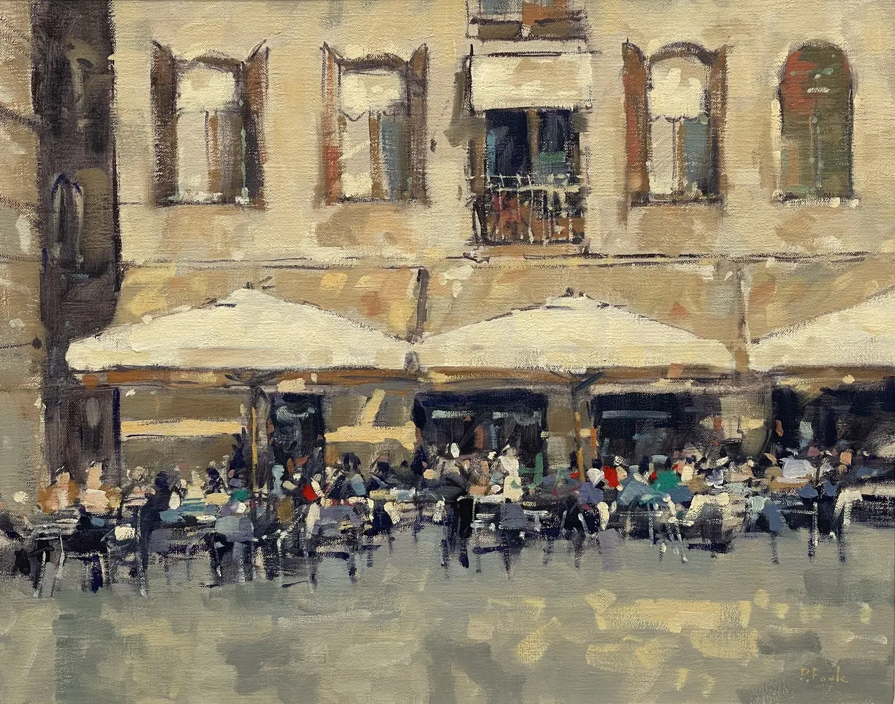 Peter Foyle - white parasols, lucca