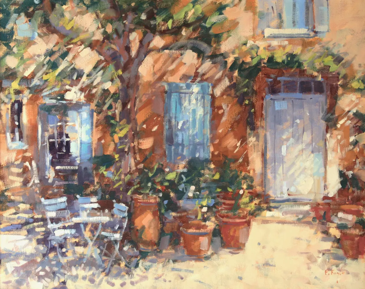 Peter Foyle - courtyard shadows, lussan