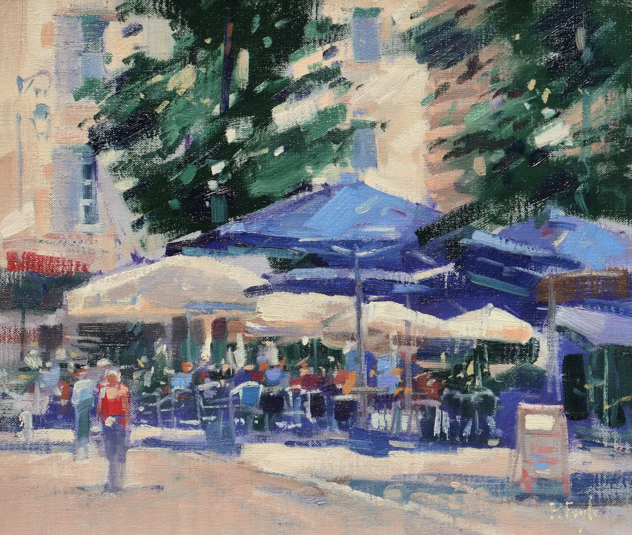 Peter Foyle - blue parasols, aix en provence
