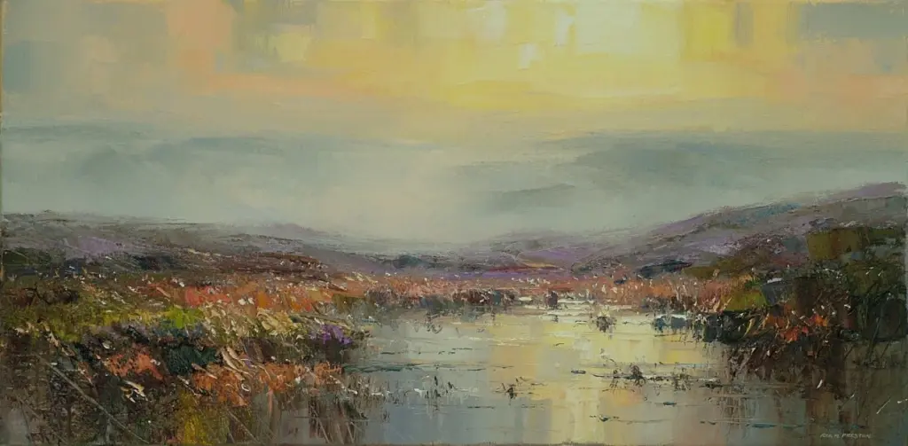 Rex Preston - sunset, derwent moor, derbyshire