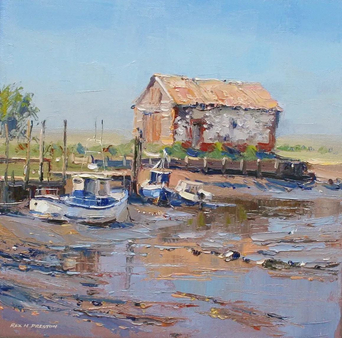 Rex Preston - summer's day, thornham creek, norfolk