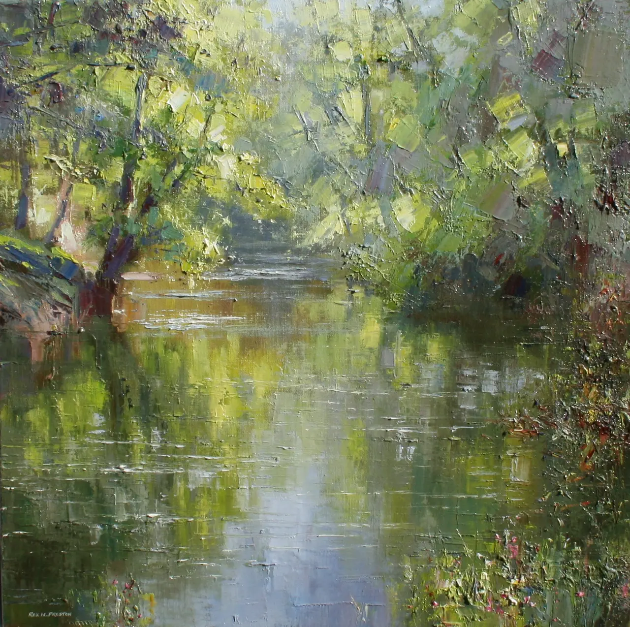 Rex Preston - reflections in the derwent, calver, derbyshire