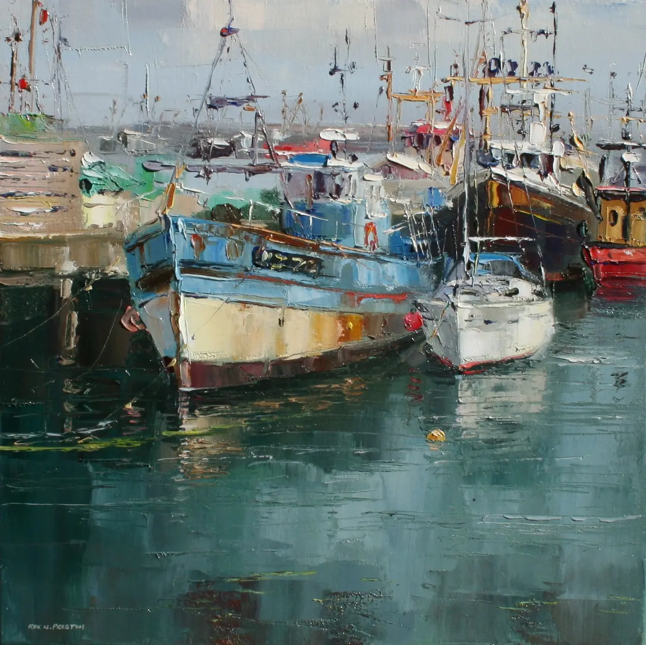 Rex Preston - quayside, newlyn