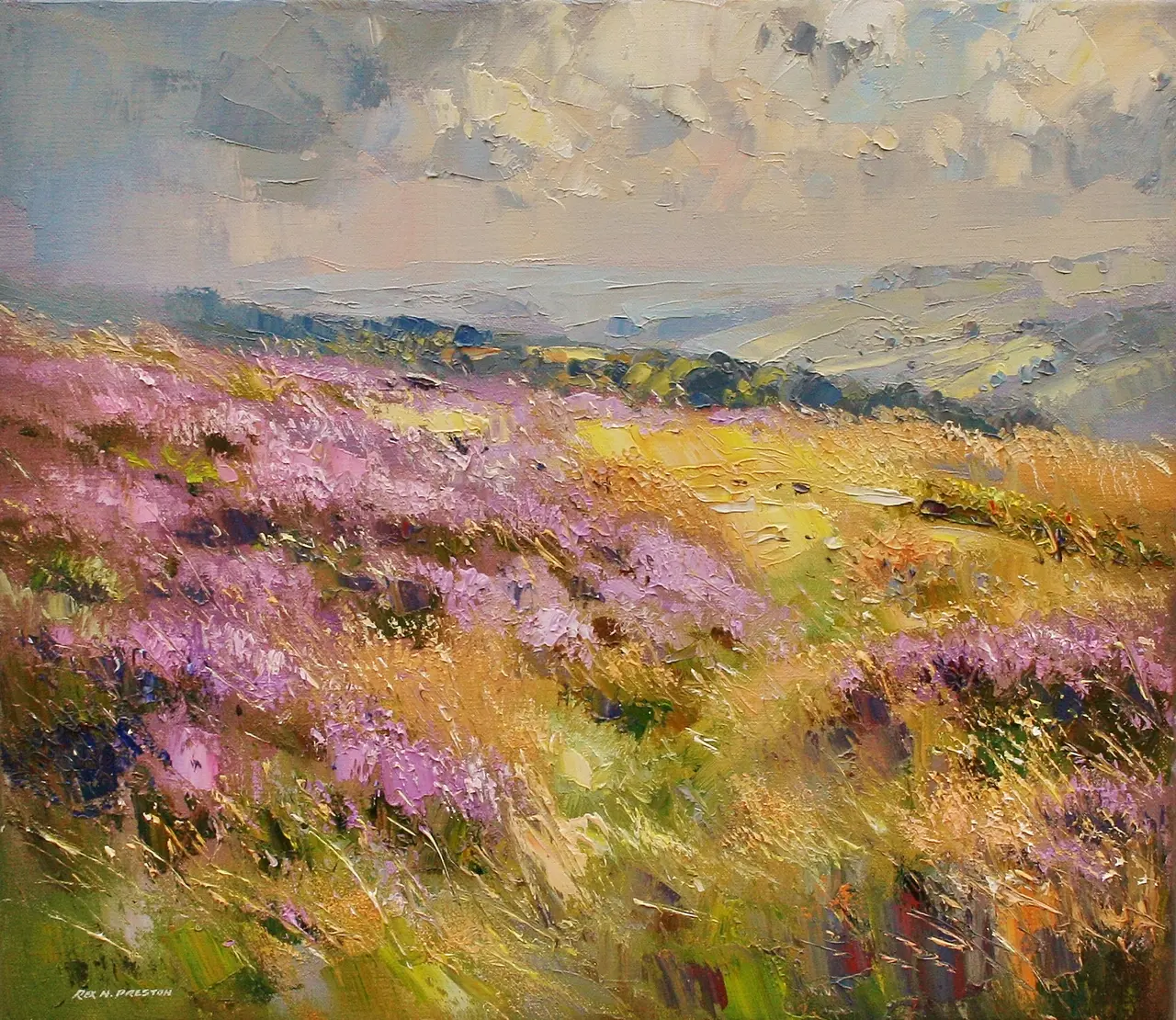 Rex Preston - heather, burbage moor, derbyshire