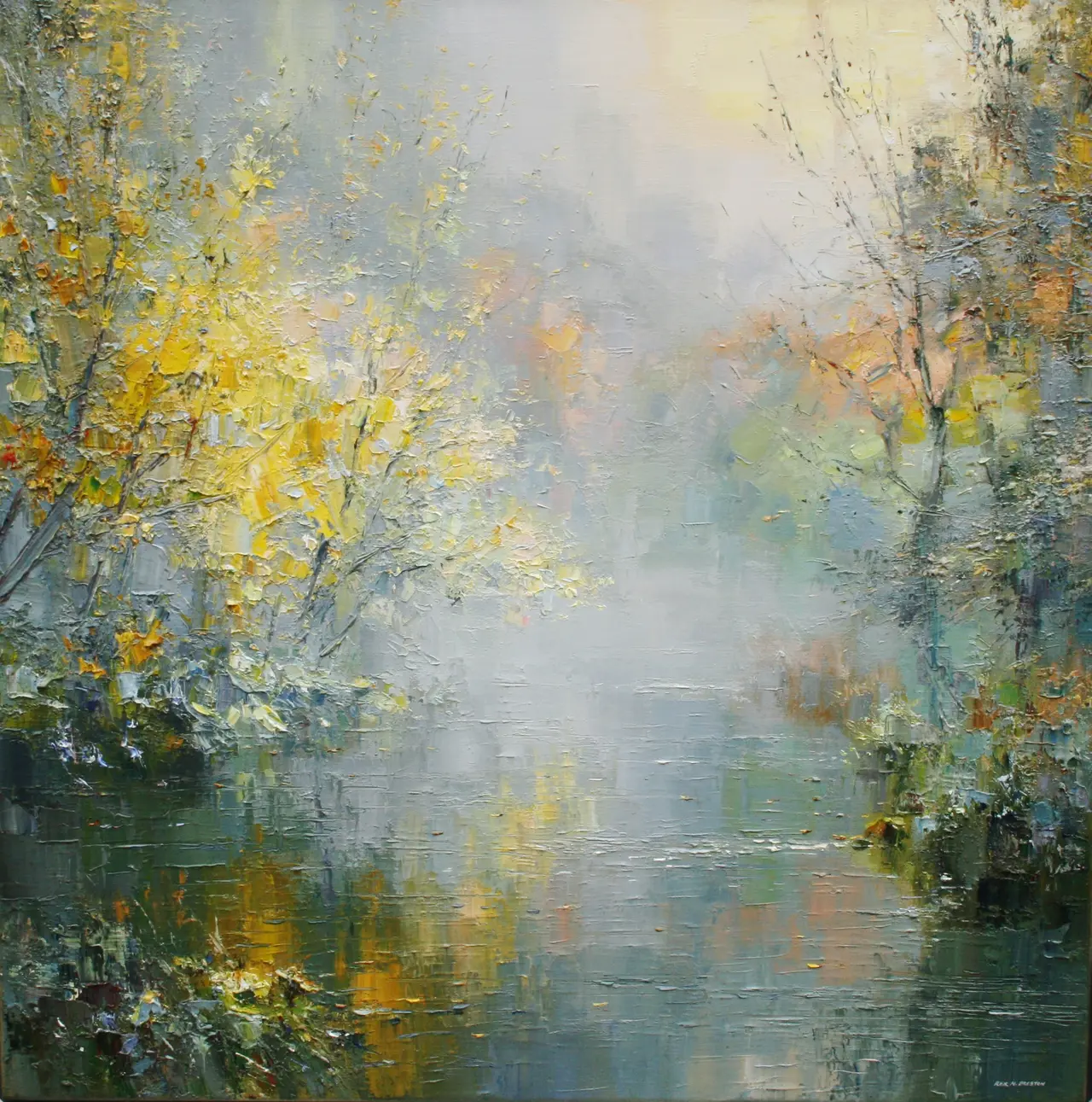 Rex Preston - autumn mist, wye dale