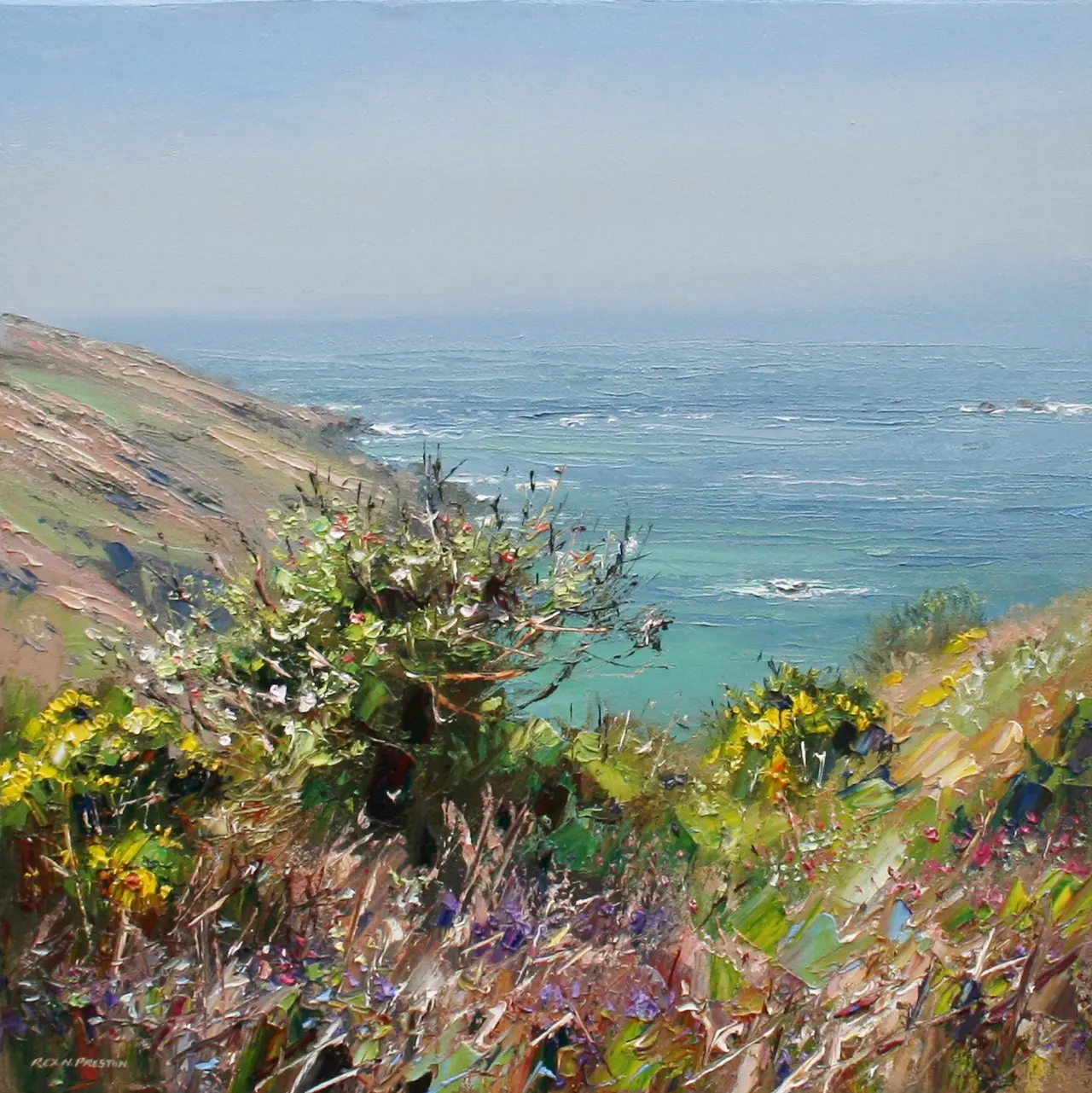 Rex Preston - apple blossom, portheras cove, cornwall