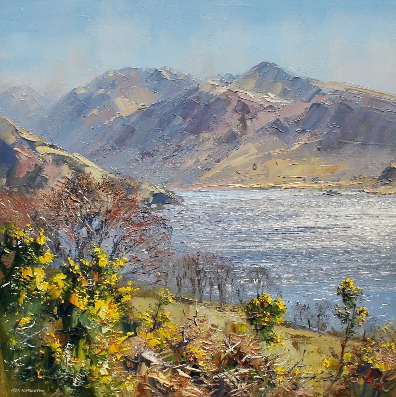 Rex Preston - spring sunlight, crummock water