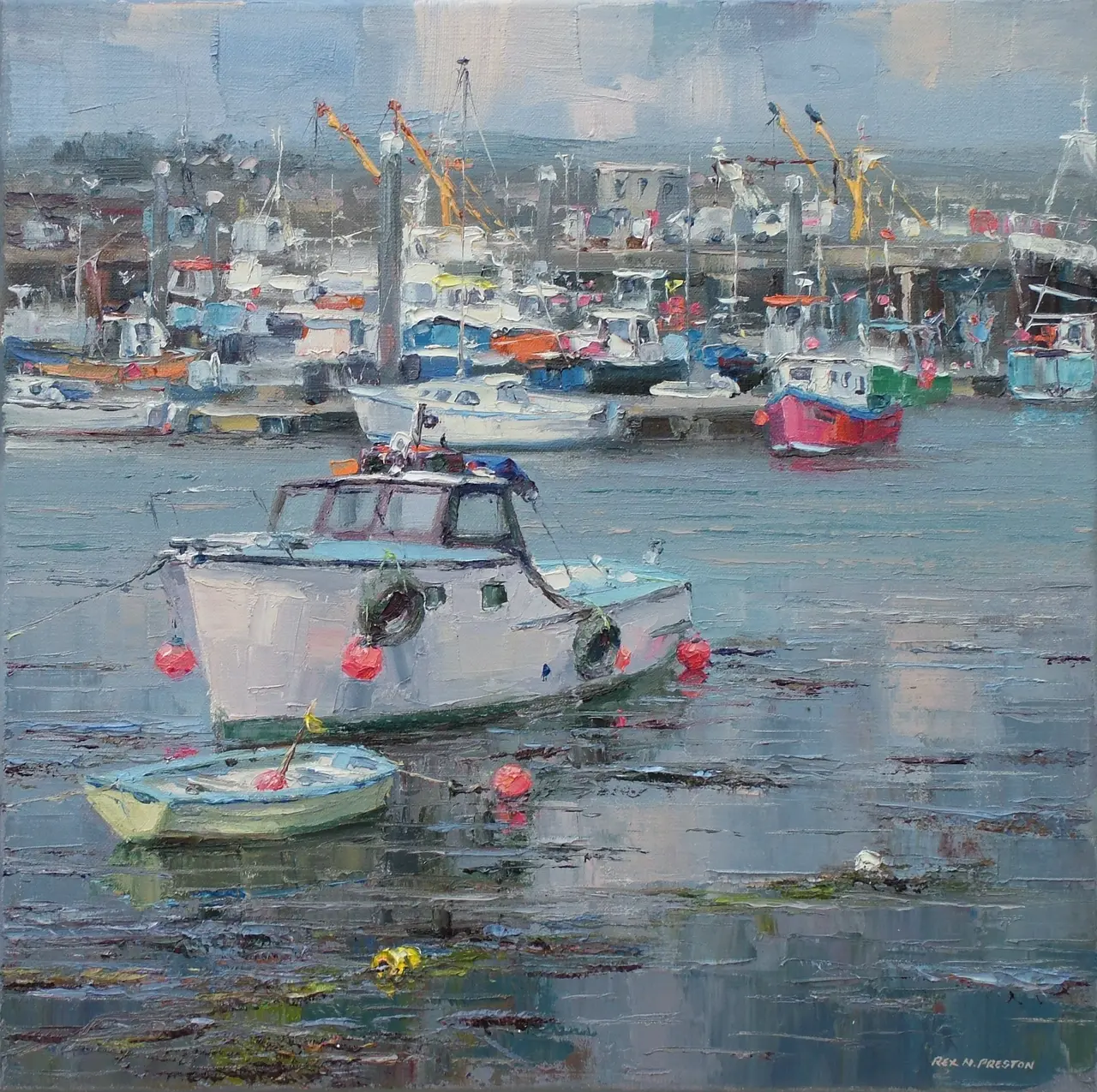 Rex Preston - bright sunny day, newlyn