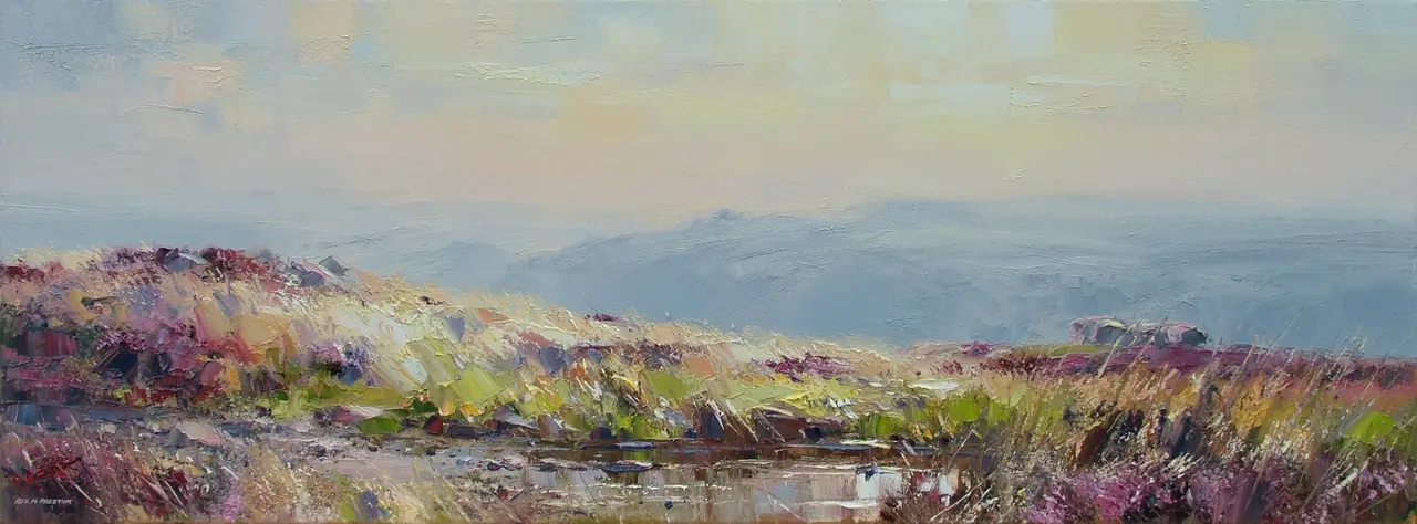 Rex Preston - evening light, curbar edge