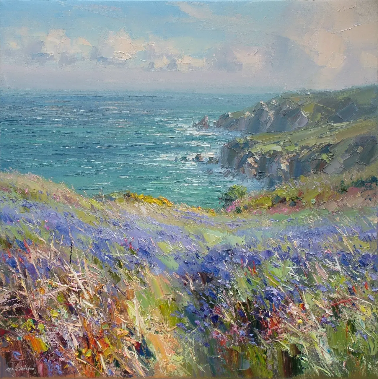 Rex Preston - bluebells near treen cove