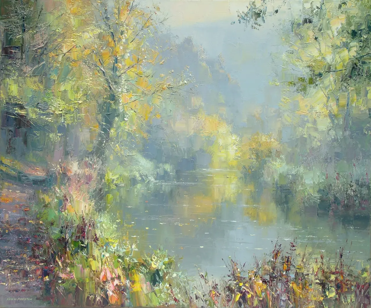 Rex Preston - autumn reflections, miller's dale