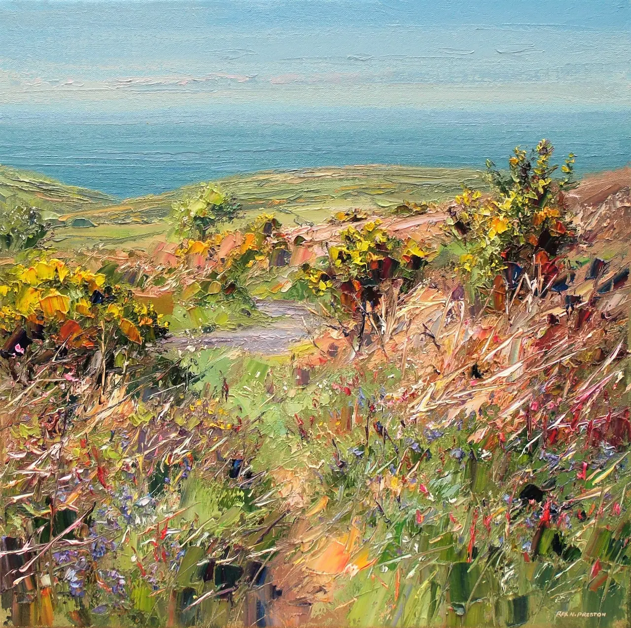Rex Preston - clear spring afternoon, trevelgan hill, cornwall