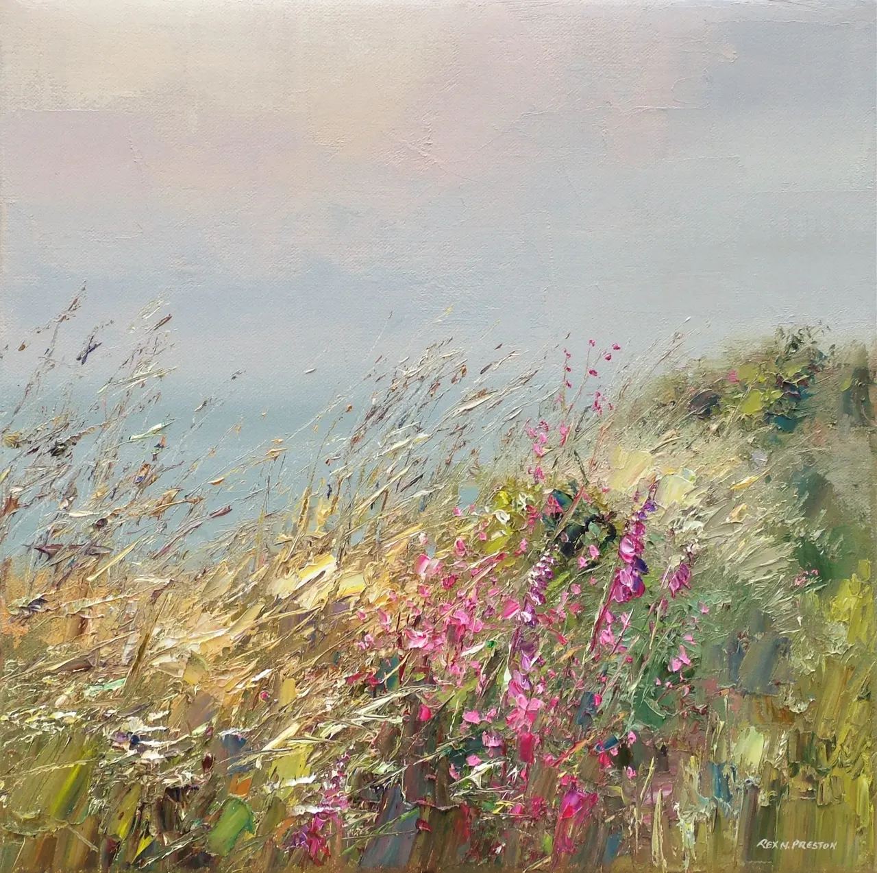 Rex Preston - cornish wall in june
