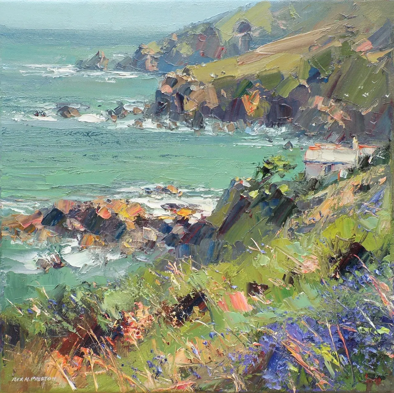 Rex Preston - coastal cottage, treen cove, cornwall