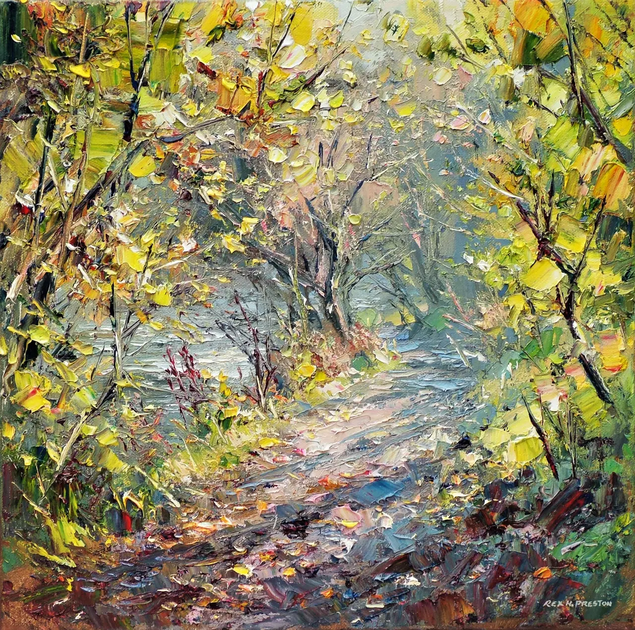 Rex Preston - autumn leaves, monsal dale