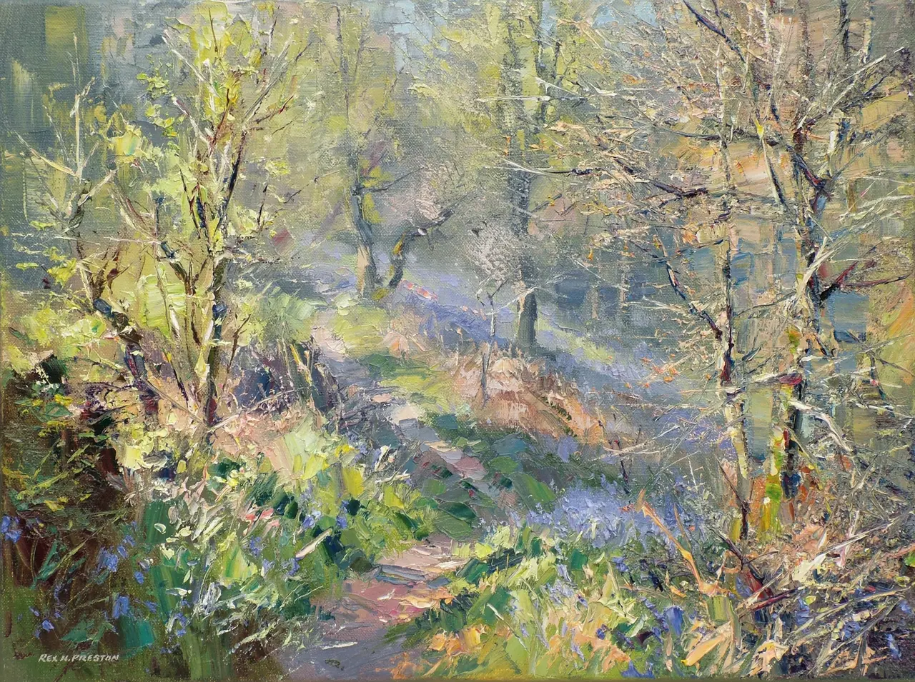 Rex Preston - april bluebells, bramley woods