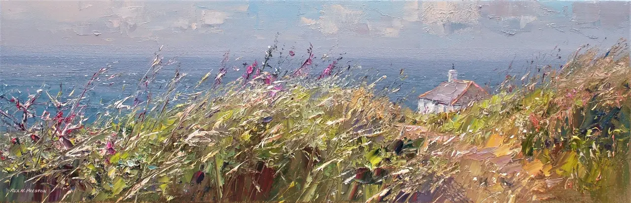 Rex Preston - cottage by the sea, veor cove, cornwall