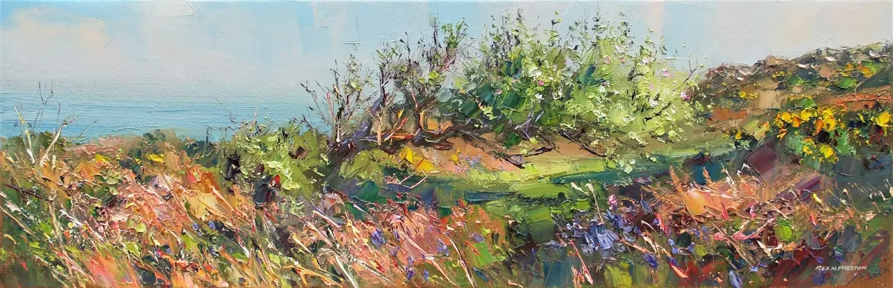 Rex Preston - morning light, trevalgan hill, near st. ives