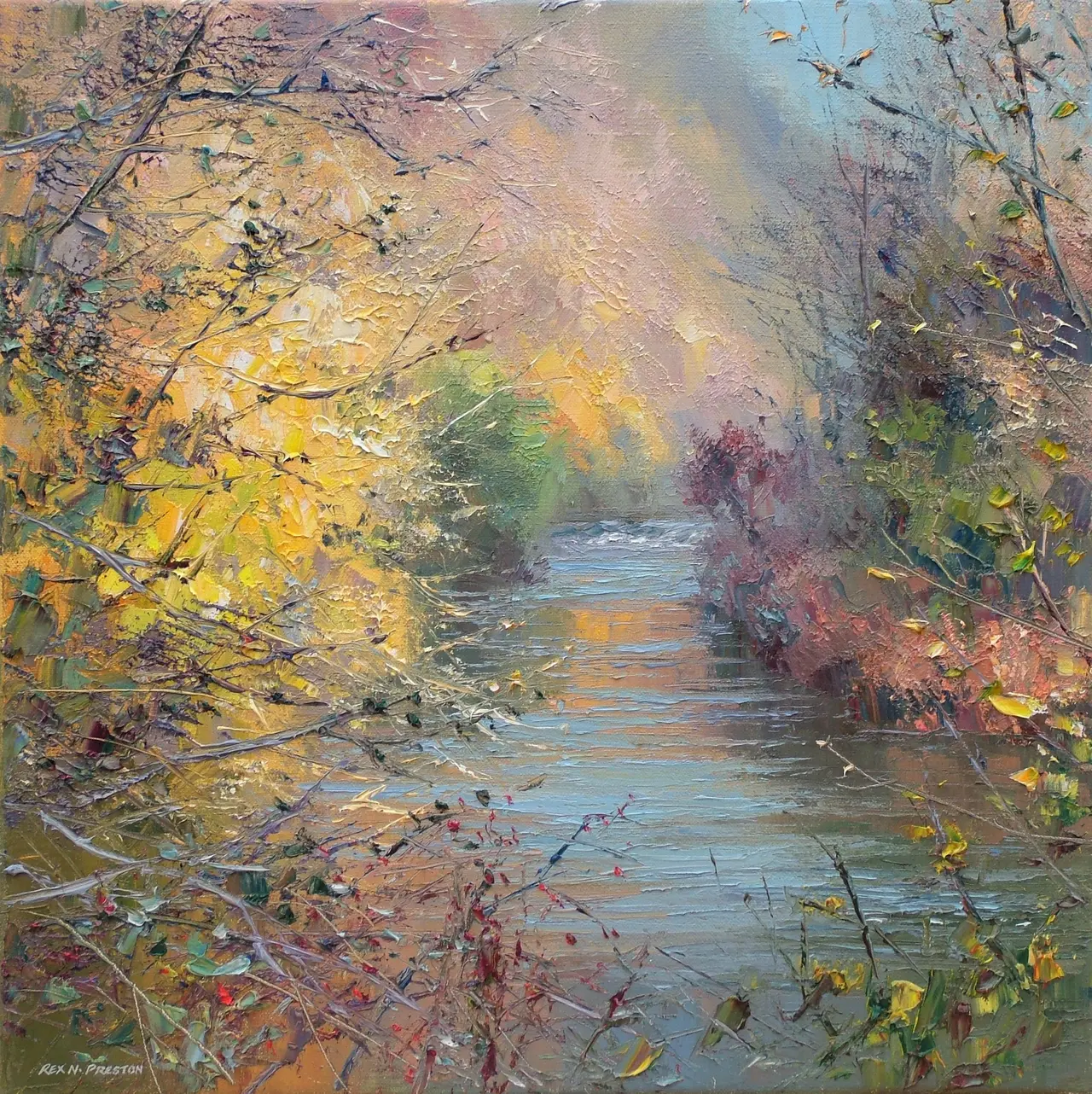 Rex Preston - blue reflections, monsal dale