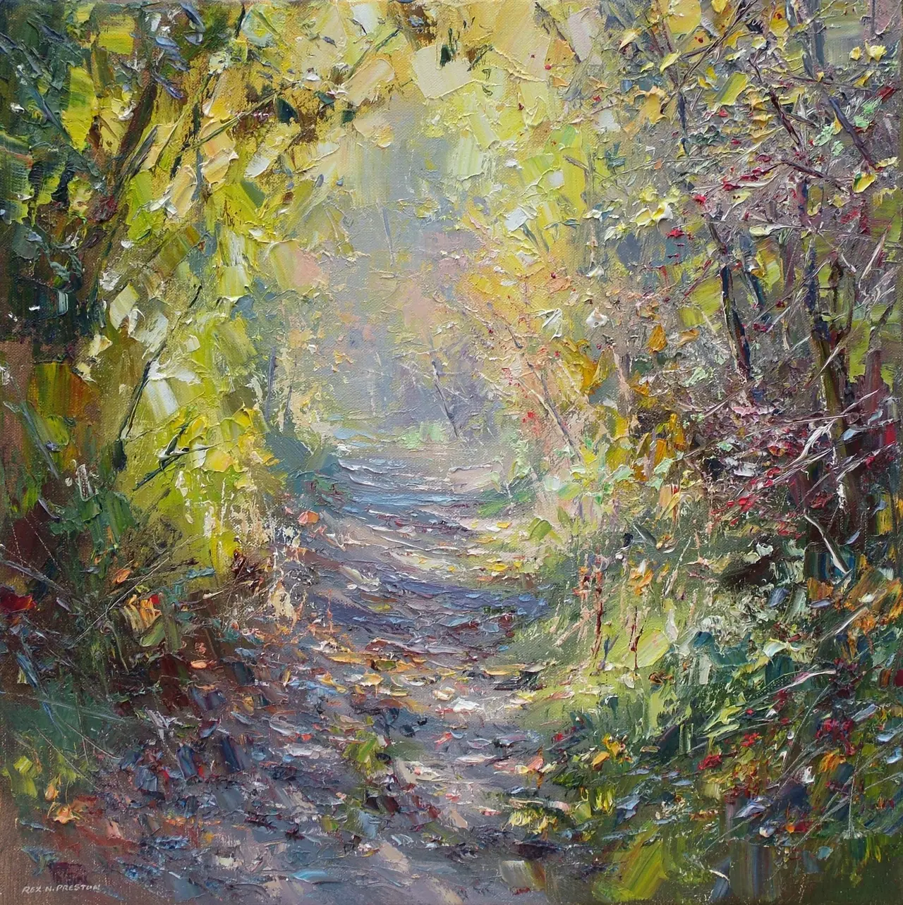 Rex Preston - autumn sunlight, monsal dale