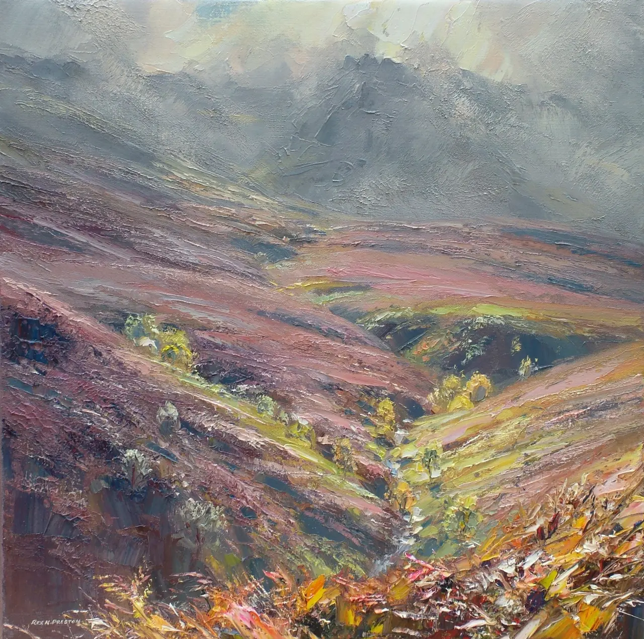 Rex Preston - sunlight and mist, kinder scout