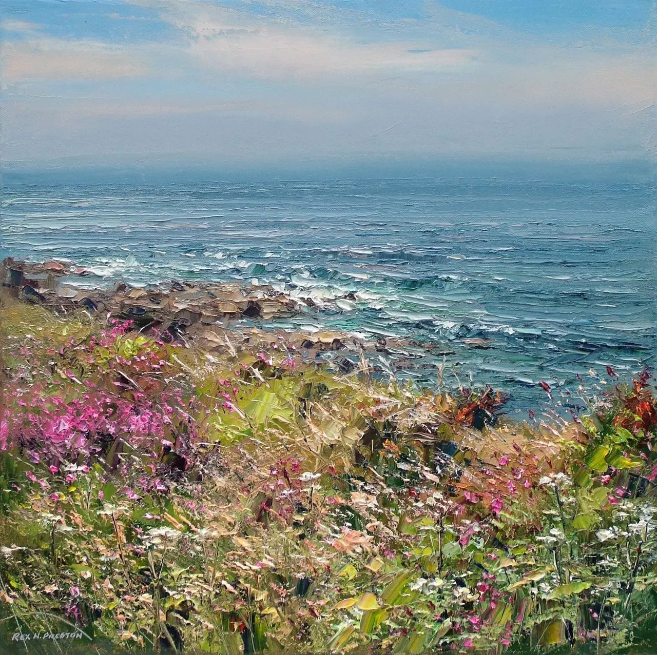 Rex Preston - summer afternoon, porth leddon, cornwall