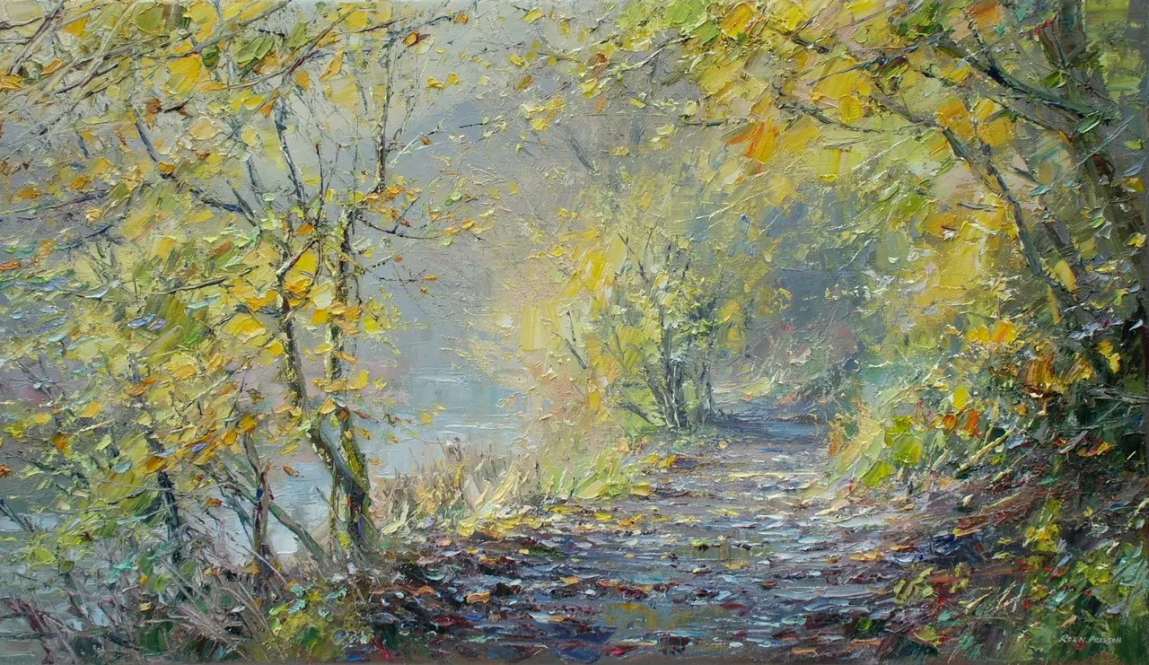 Rex Preston - autumn sunlight, dovedale