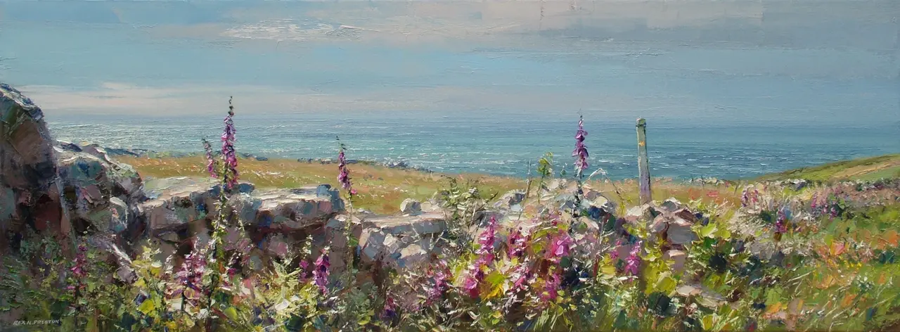 Rex Preston - summer flowers, near pendeen, cornwall
