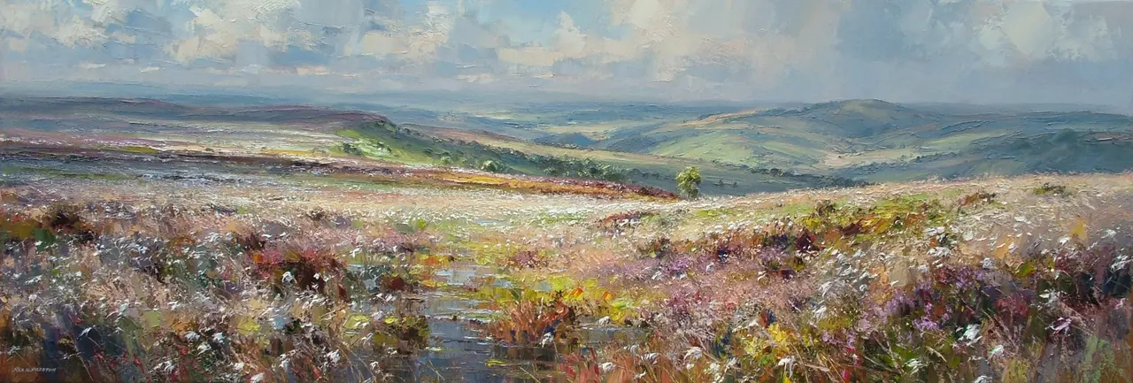 Rex Preston - cotton grass, white edge moor