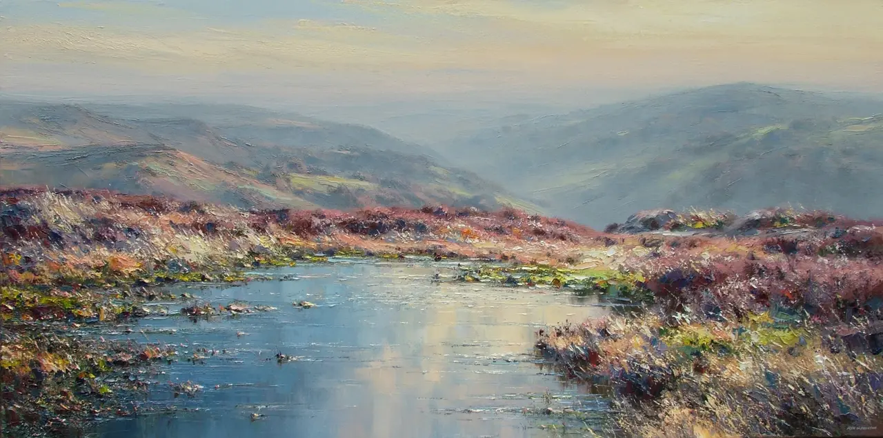 Rex Preston - moorland pool, above stanage edge