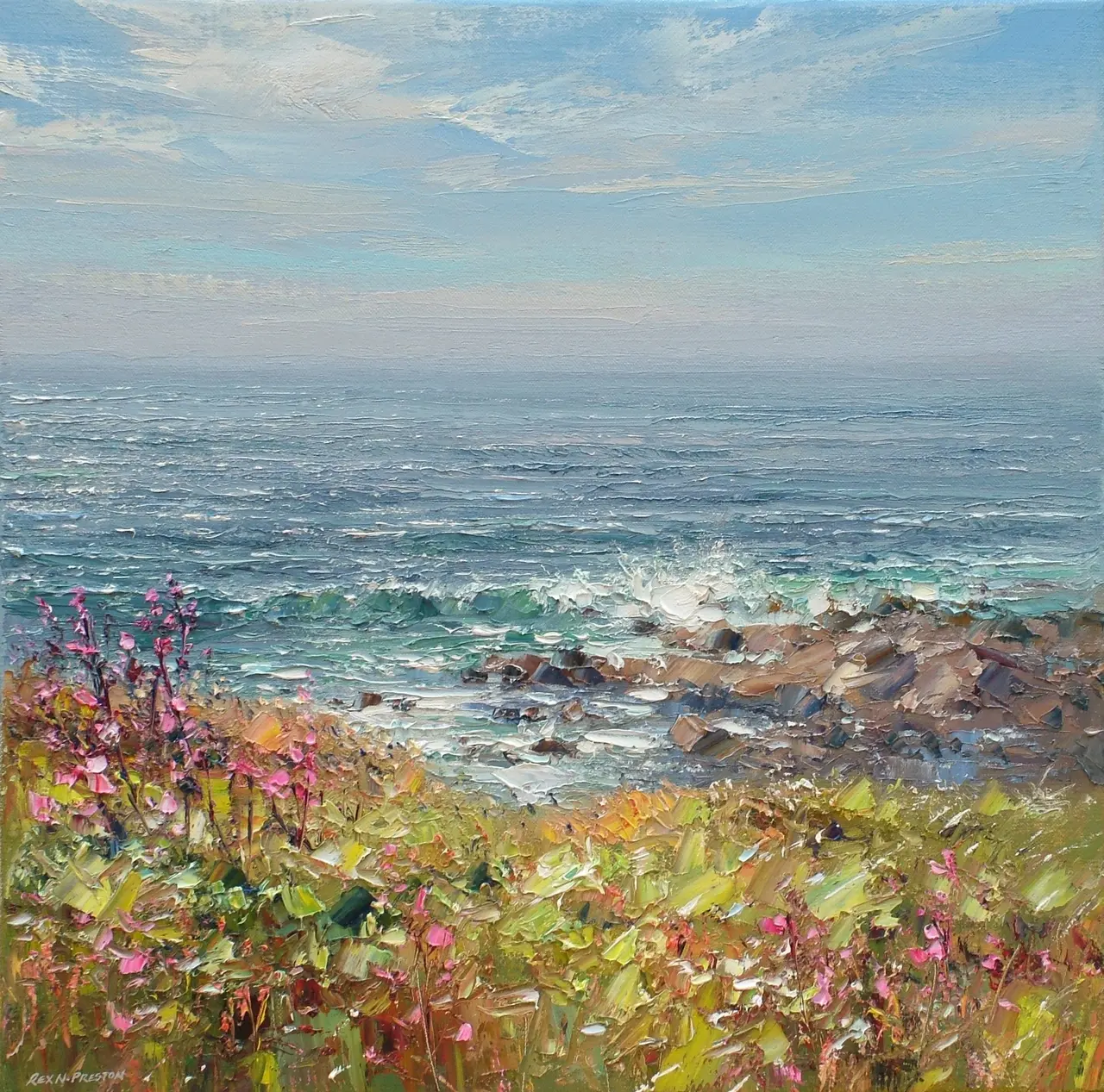 Rex Preston - summer afternoon, priest's cove, cornwall