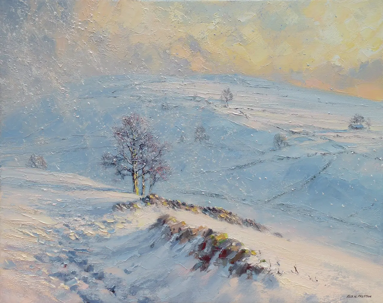 Rex Preston - late afternoon glow, wolfscote hill