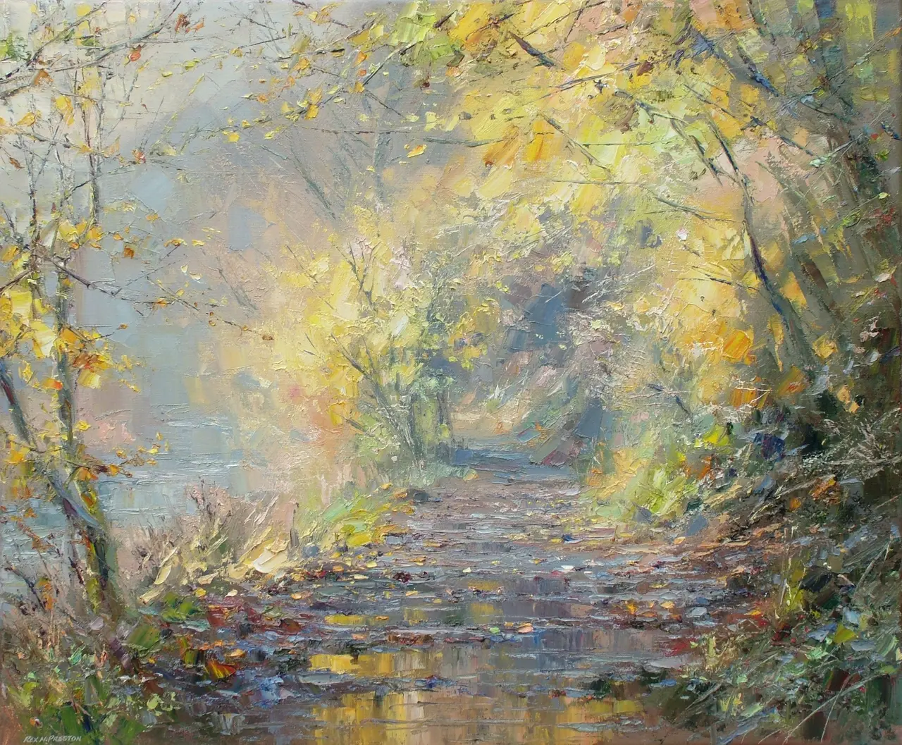 Rex Preston - autumn leaves, dovedale