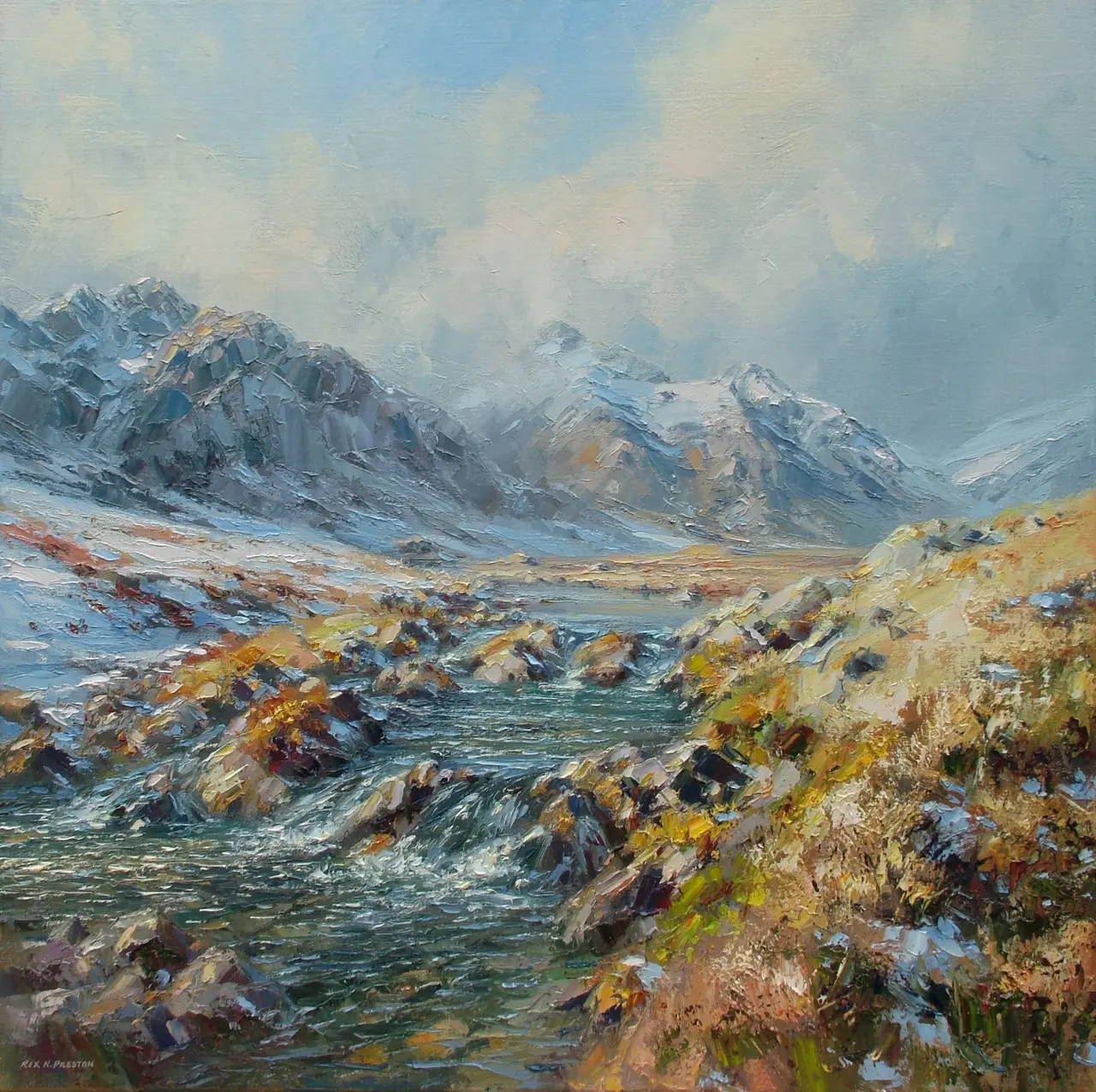 Rex Preston - the river esk by scafell pike, lake district
