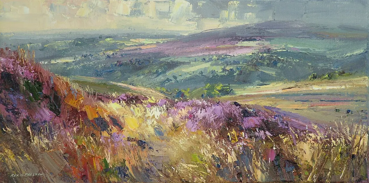 Rex Preston - moorland view, derbyshire 