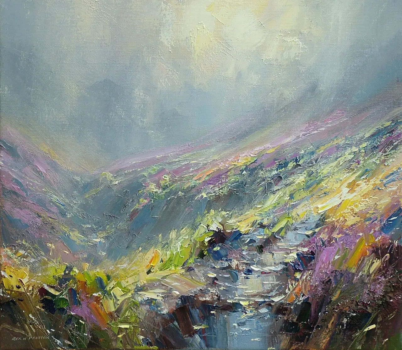 Rex Preston - reflected sunlight, fairbrook valley
