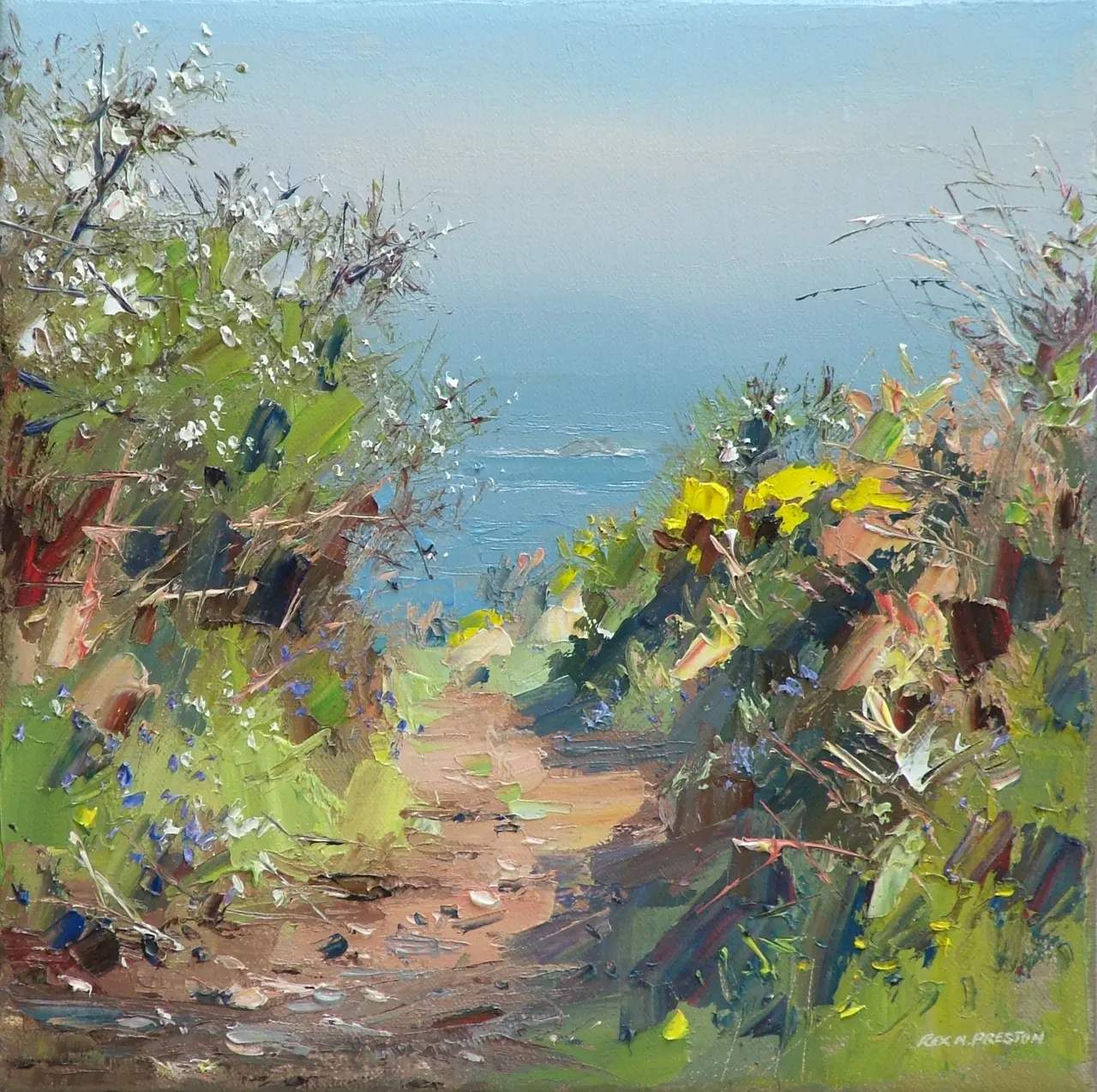 Rex Preston - path to the sea, west cornwall