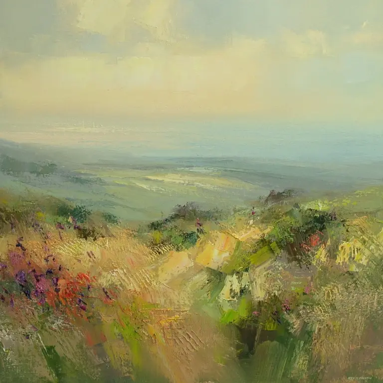 Rex Preston - the atlantic from trevelgan hill near st ives