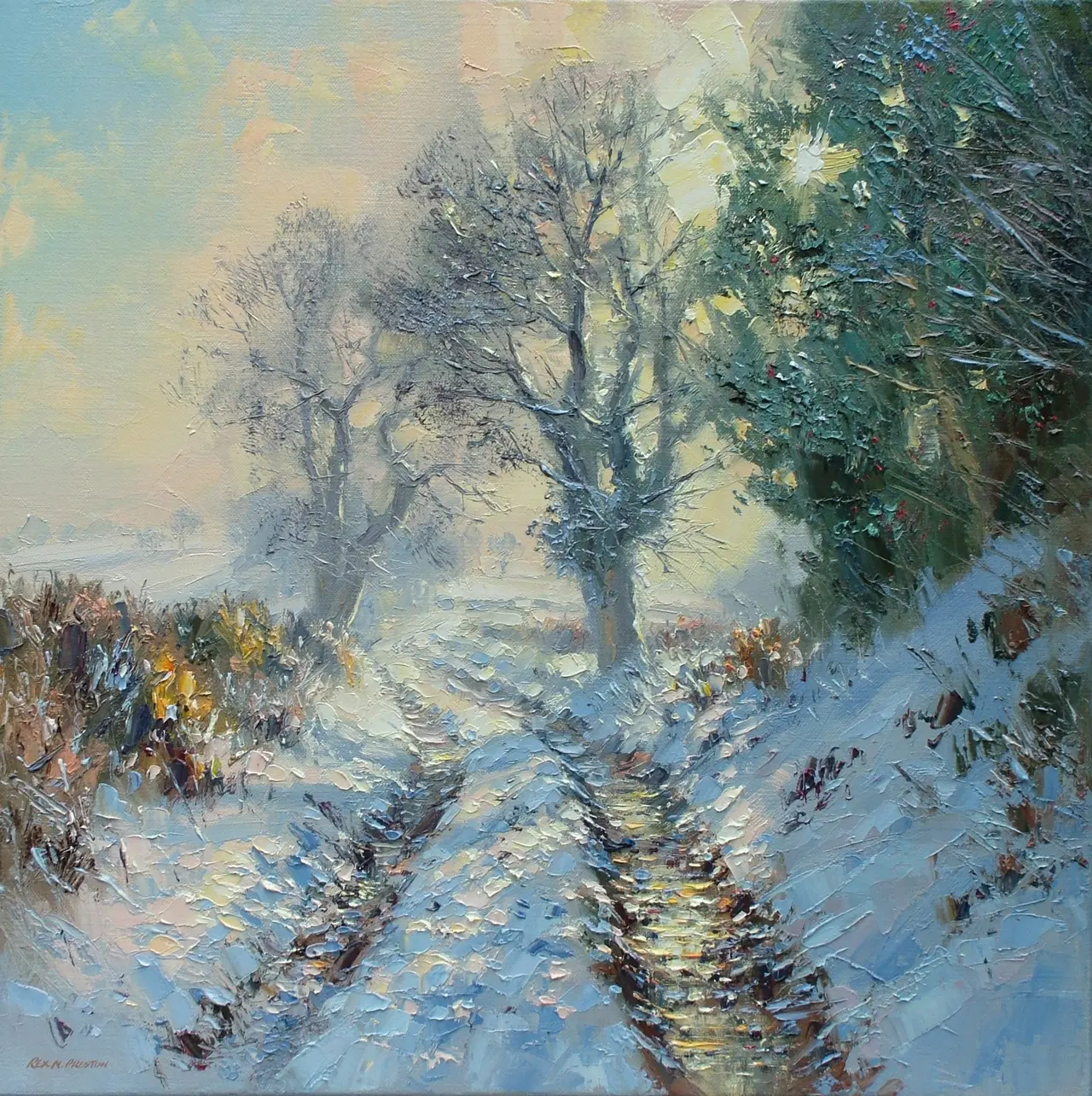 Rex Preston - winter sunlight, brailsford