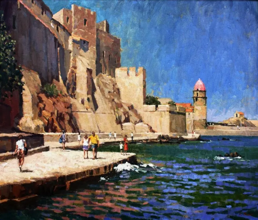 Richard Dack - waterfront at collioure