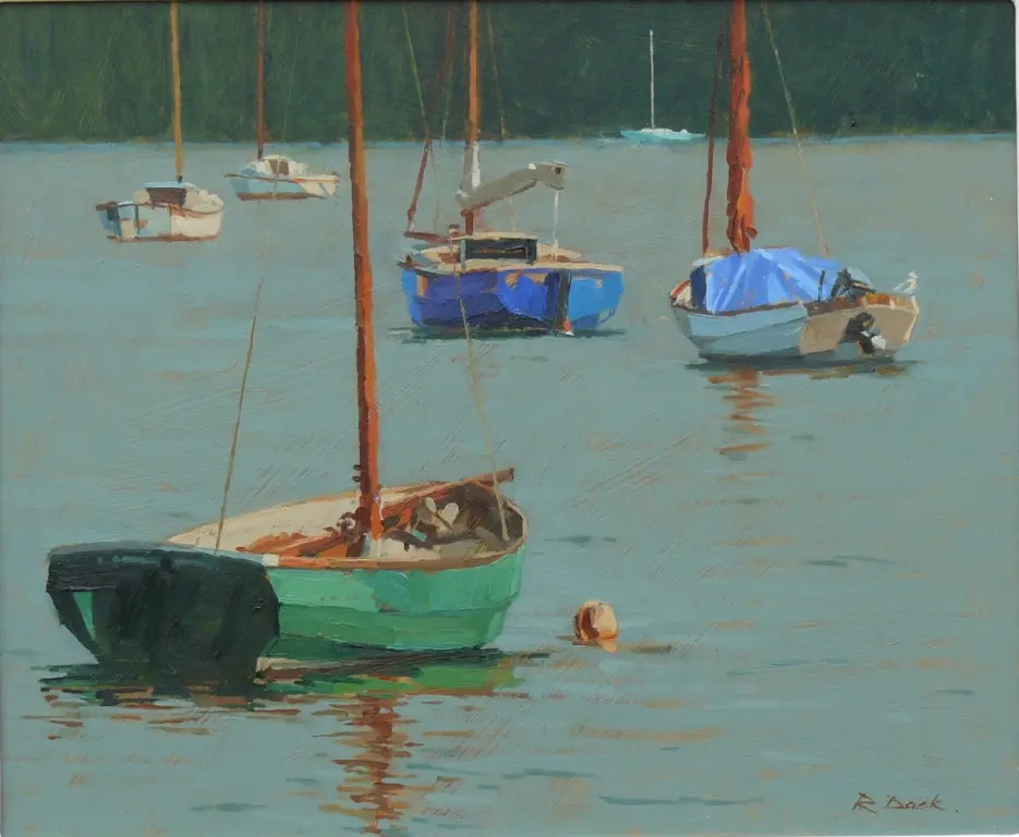 Richard Dack - summer moorings, river dart
