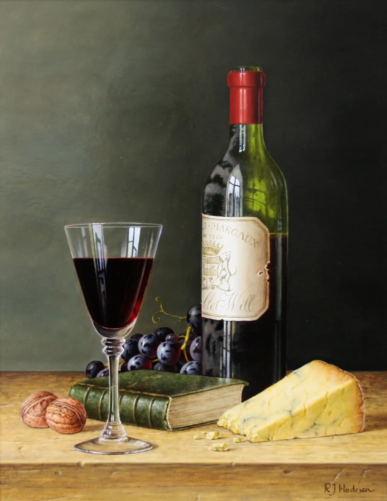 Roy Hodrien - chateau margaux with stilton and walnuts