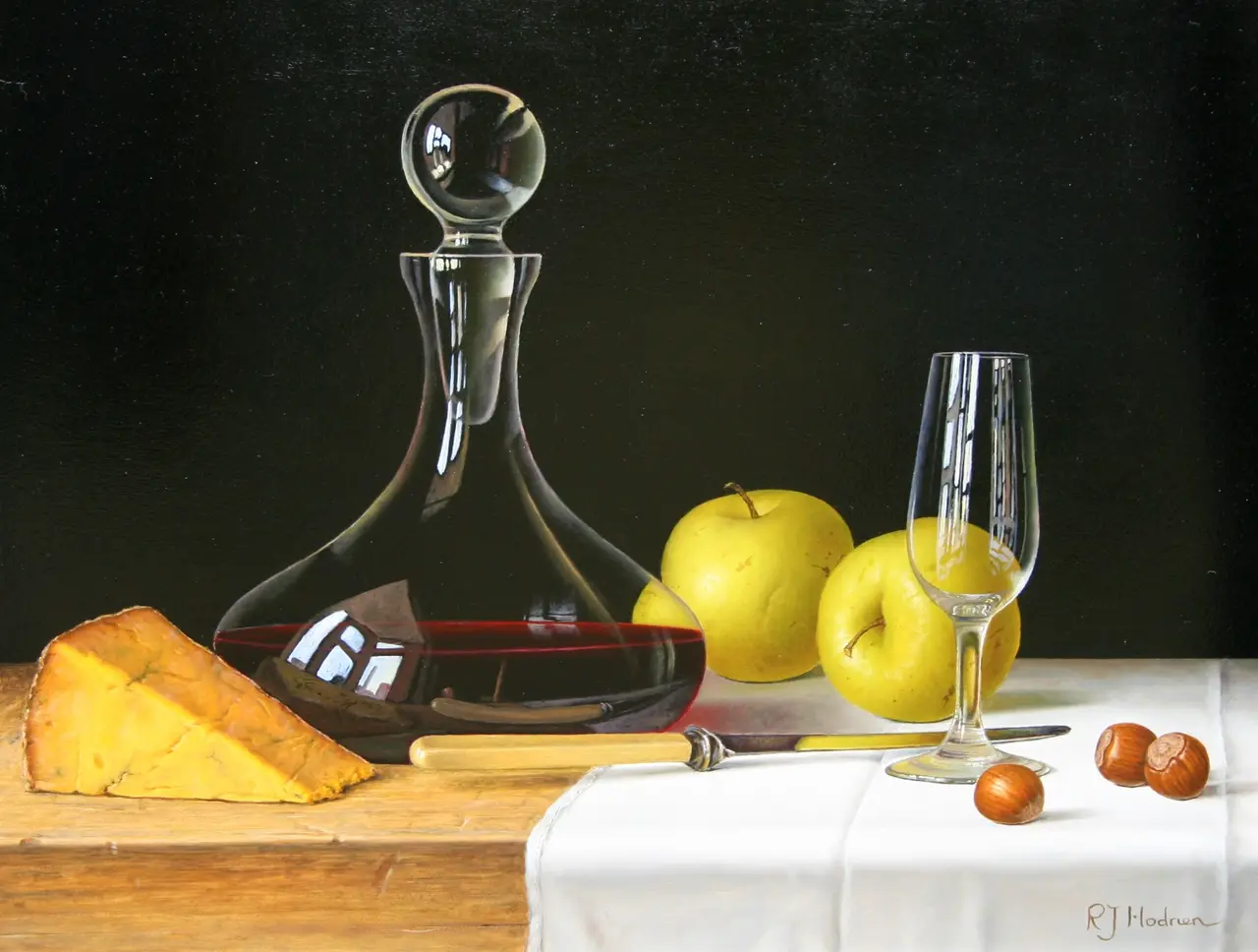 Roy Hodrien - port with cheese and apples