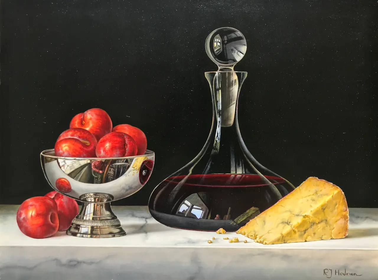 Roy Hodrien - port with plums and stilton