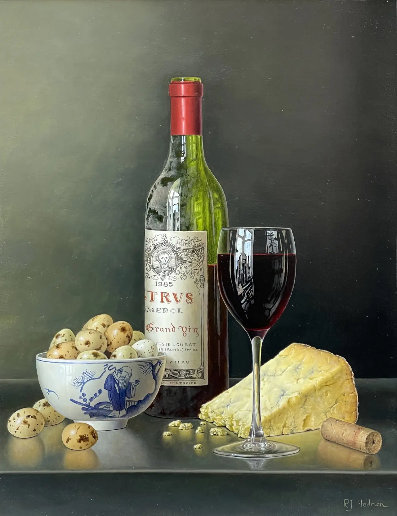 Roy Hodrien - chateau petrus with quail's eggs