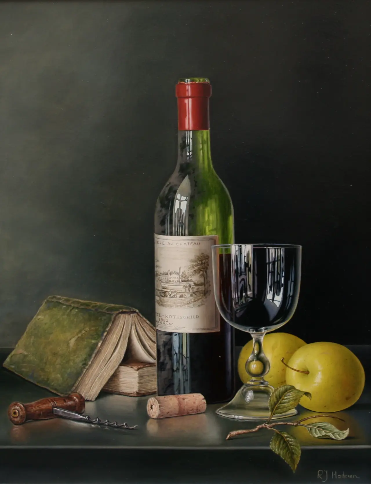 Roy Hodrien - chateau lafite with books 